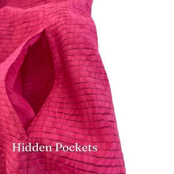 Nine West Fuchsia Shimmer Dress w/Pockets - Picture 4 of 11